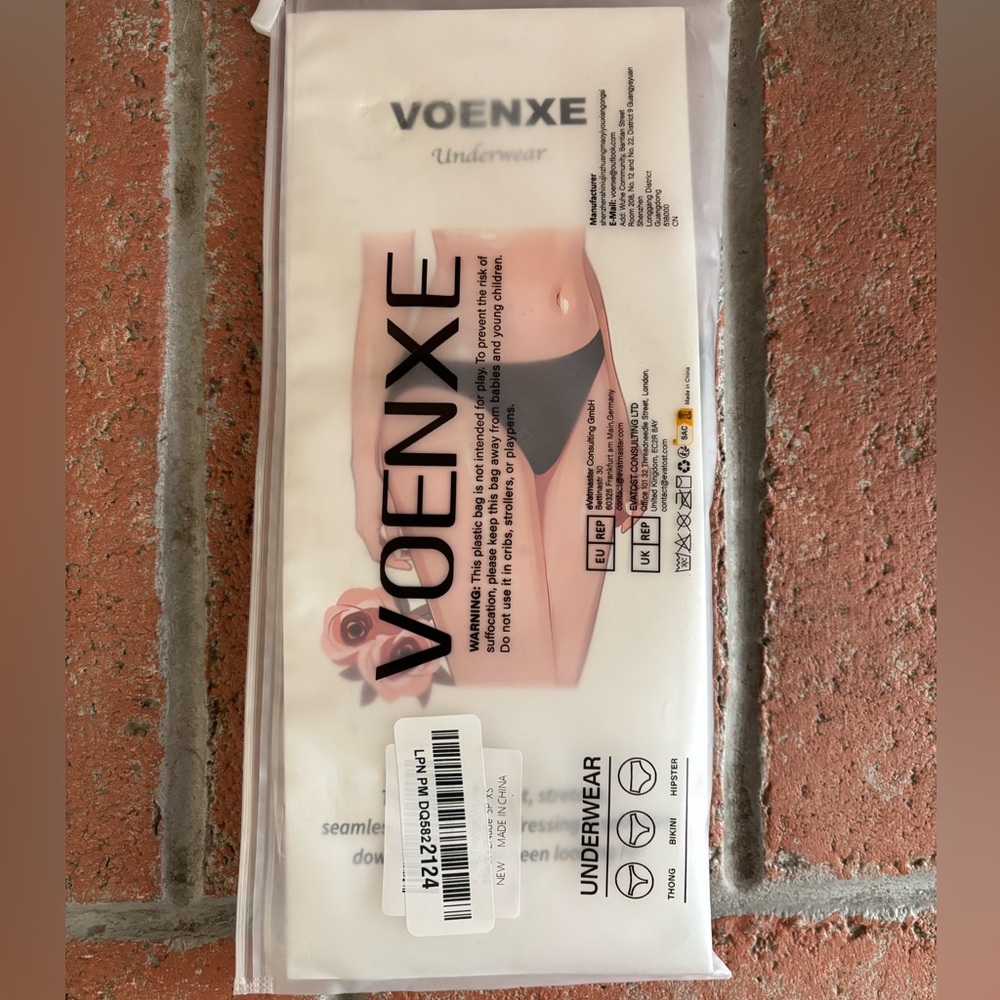 VOENXE Black Seamless Underwear